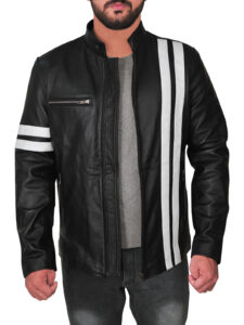 Men Driver Slim Fit Leather Jacket - Image 5