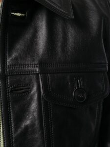Men Button Down Jacket - Mauve Tree - Image 4