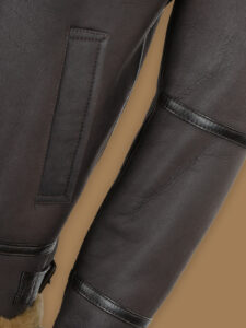 Men Black RAF Pilot Jacket - Image 4