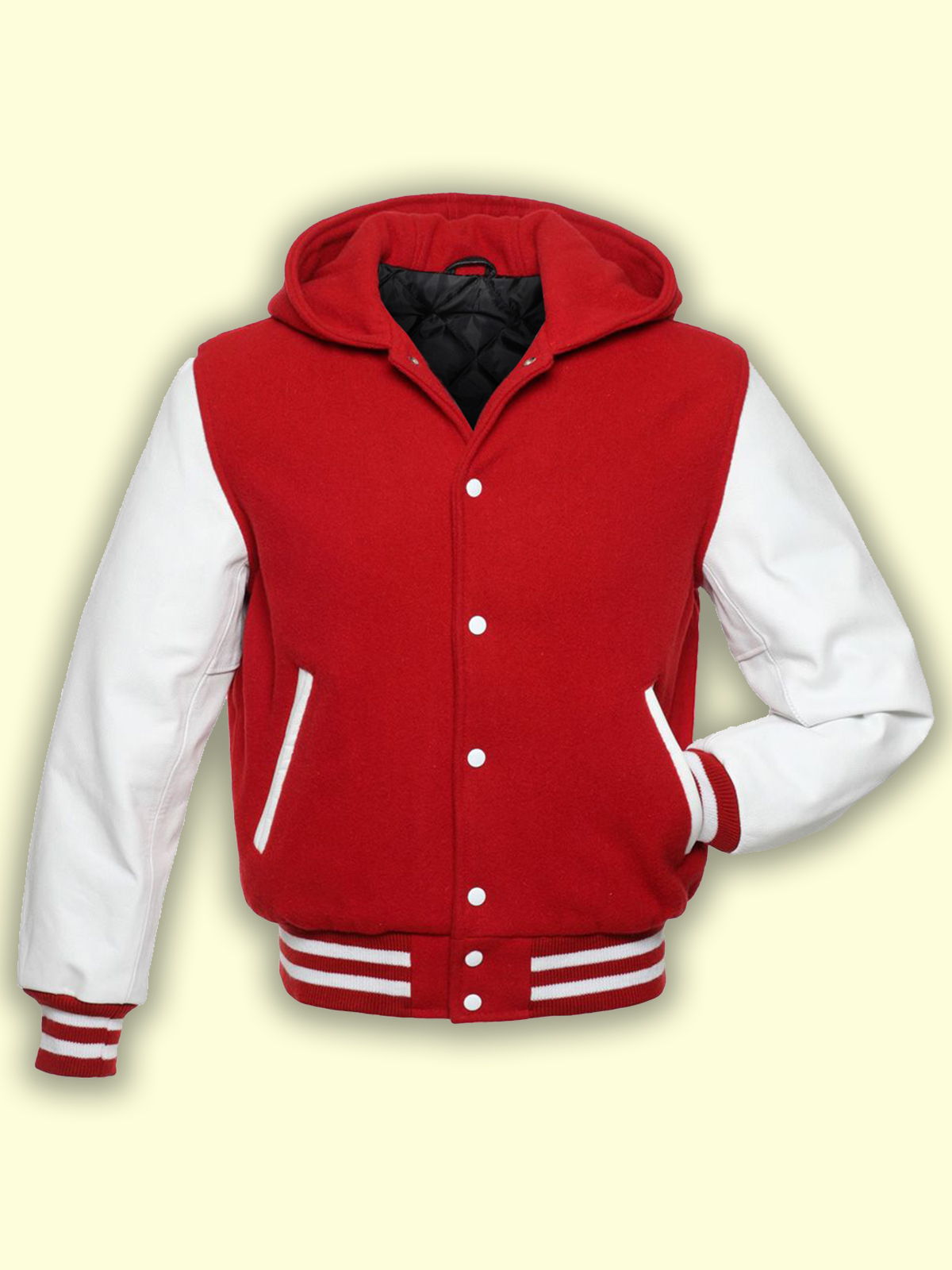 men-red-hoodie-varsity-jacket.jpg Red Hoodie Varsity Jacket - Image 1