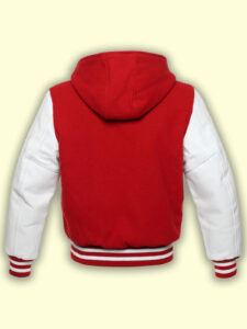 Red Hoodie Varsity Jacket - Image 2