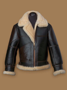 Men Black B3 Flying Jacket - Mauve Tree