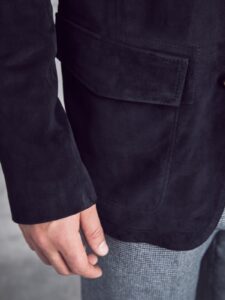 Men Black Suede Leather Jacket - Mauve Tree - Image 4