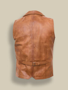 Men Tan Brown Vest - Image 2