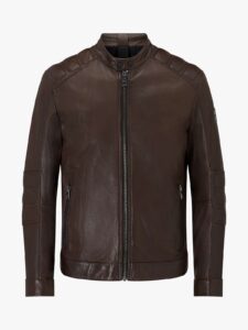 Men Vintage Brown Biker Jacket - Image 4