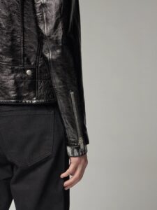 Men Glossy Wrinkled Jacket - Image 5