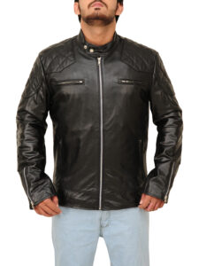 Pitch Black Leather Jacket - Image 5