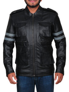 Cool Flap Pocket Leather Jacket - Image 5