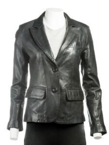 Jet Black Leather Jacket