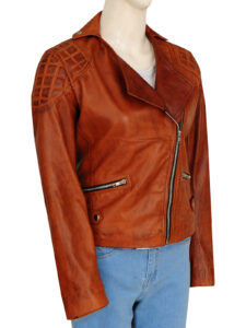 Retro Brown Women Jacket - Image 3
