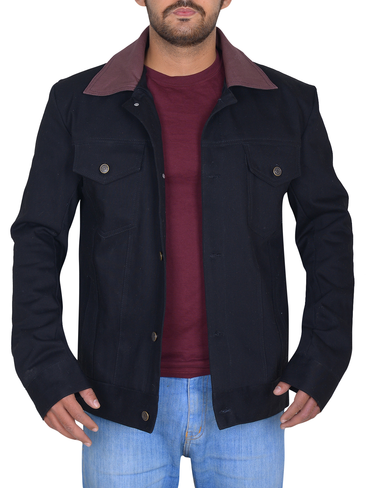 riverdale-black-cotton-jacket.jpg Riverdale Black Cotton Jacket - Image 1