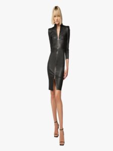 Long Dress Stretch Leather