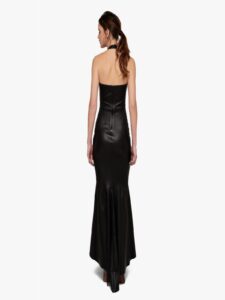 Neckline Dress Stretch Leather - Image 2