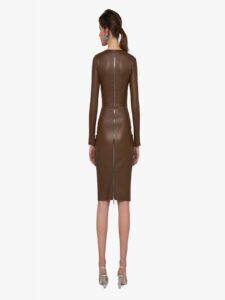 Cut-Out Dress Stretch Leather - Image 3
