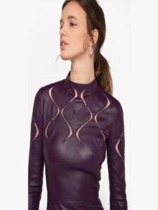 Embroidered Dress Stretch Leather - Image 5
