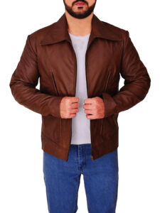 Dapper Brown Leather Jacket