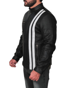 Men Driver Slim Fit Leather Jacket - Image 4