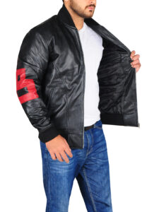 Men 8 Ball Leather Jacket - Image 3
