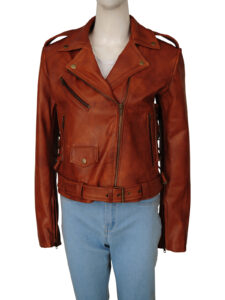 Women Brown Motorcycle Leather Jacket
