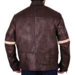 Stylish Brown Distressed Leather Jacket - Image 2