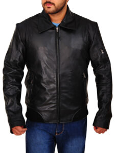 Men's Classic Black Leather Jacket - Image 5