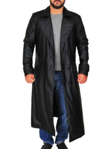 Black Trench Coat For Men - Image 5
