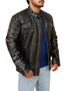 Pitch Black Leather Jacket - Image 3