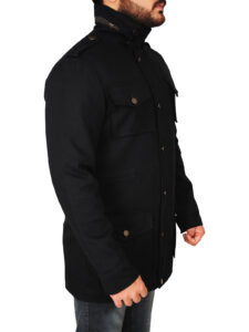 Men Black Barbour Jacket - Mauve Tree - Image 3