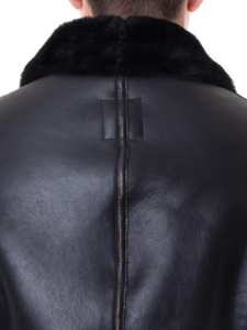 Men's Sheepskin B3 Jacket In Black - In Style Jackets - Image 4