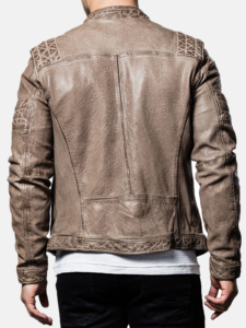 Gipsy Style Mens Brown Leather Jacket - Image 6