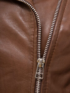 Women Pecan Brown Leather Jacket - Mauve Tree - Image 5
