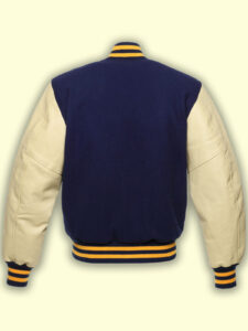 Blue College Varsity Jacket - Image 2