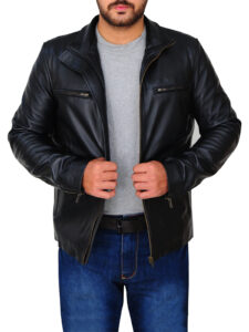 Men's Black Leather Jacket