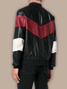 Men Chevron Stripe Bomber Jacket - Image 2