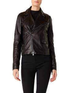 Women Dark Brown Leather Jacket - Image 3