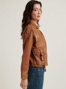 Women Stylish Brown Jacket - Mauve Tree - Image 4