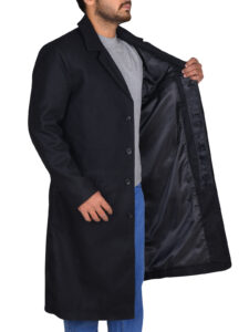 Elegant Black Long Coat - Image 3