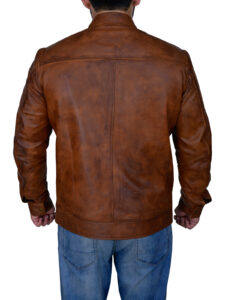 Men's Distressed Brown Jacket - Image 2