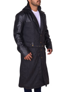 Stylish Black Brando Long Jacket - Image 2