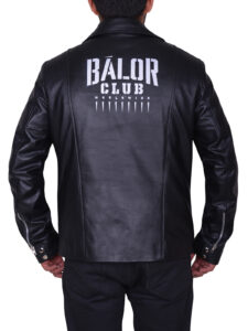 Black Lapel Collar Leather Jacket - Image 2