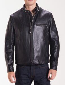 Simple Men's Black Leather Jacket