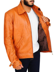Men Brown Slim Fit Jacket - Image 3