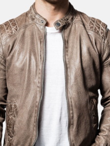 Gipsy Style Mens Brown Leather Jacket - Image 2