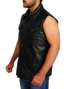 Undertaker Motorcycle Leather Vest - Image 4