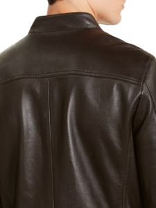 Brown Casual Leather Jacket For Men - Image 5