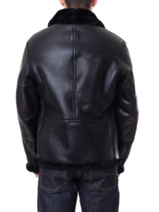 Men's Sheepskin B3 Jacket In Black - In Style Jackets - Image 5