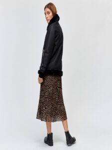 Women Oversized Black Leather Jacket - Image 2