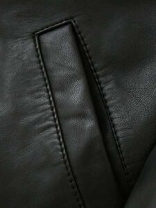 Men's Black Harrington Leather Jacket - Mauve Tree - Image 4