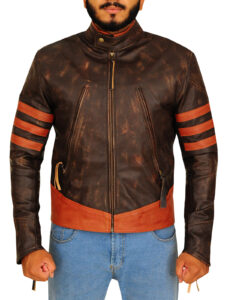 Brown Wolverine Leather Jacket - Image 5