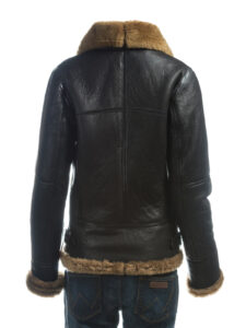 Women B3 Bomber Shearling Leather Jacket - Image 2